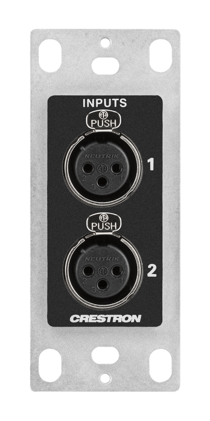 Crestron DM-NAX-2XLRI-1G - DM NAX® Audio-over-IP Wall Plate with XLR, Black, 1‑Gang