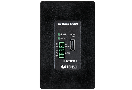Crestron DM-RMC-4K-100-C-1G-B-T - Wall Plate 4K DigitalMedia 8G+® Receiver & Room Controller 100, Black Textured