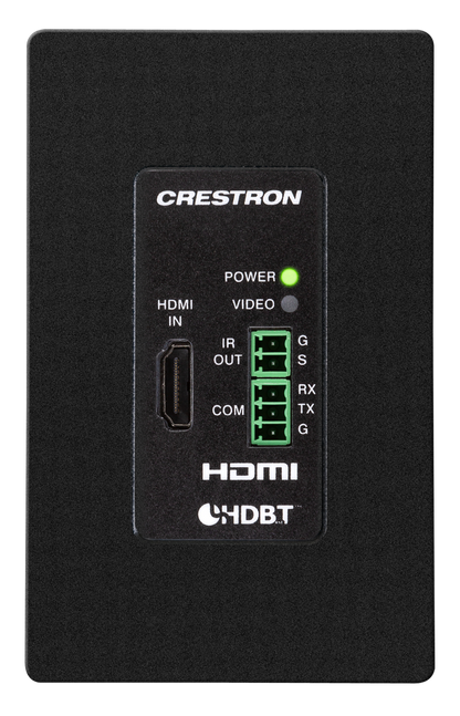 Crestron DM-TX-4KZ-100-C-1G-B-T - DigitalMedia 8G+® 4K60 4:4:4 HDR Wall Plate Transmitter, Black