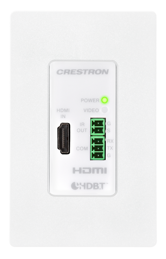 Crestron DM-TX-4KZ-100-C-1G-W-T - DigitalMedia 8G+® 4K60 4:4:4 HDR Wall Plate Transmitter, White
