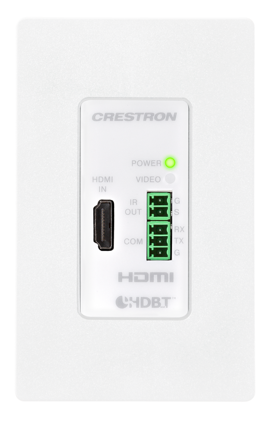 Crestron DM-TX-4KZ-100-C-1G-W-T - DigitalMedia 8G+® 4K60 4:4:4 HDR Wall Plate Transmitter, White