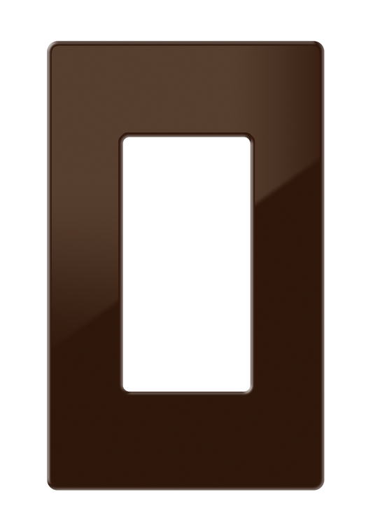 Crestron FP-G1-BRN-S - Decorator Style Faceplate, 1-Gang, Brown Smooth