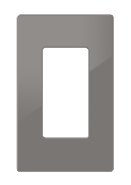 Crestron FP-G1-GRY-S - Decorator Style Faceplate, 1-Gang, Gray Smooth