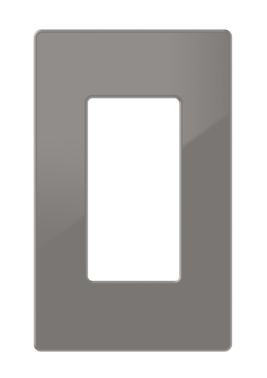 Crestron FP-G1-GRY-S - Decorator Style Faceplate, 1-Gang, Gray Smooth