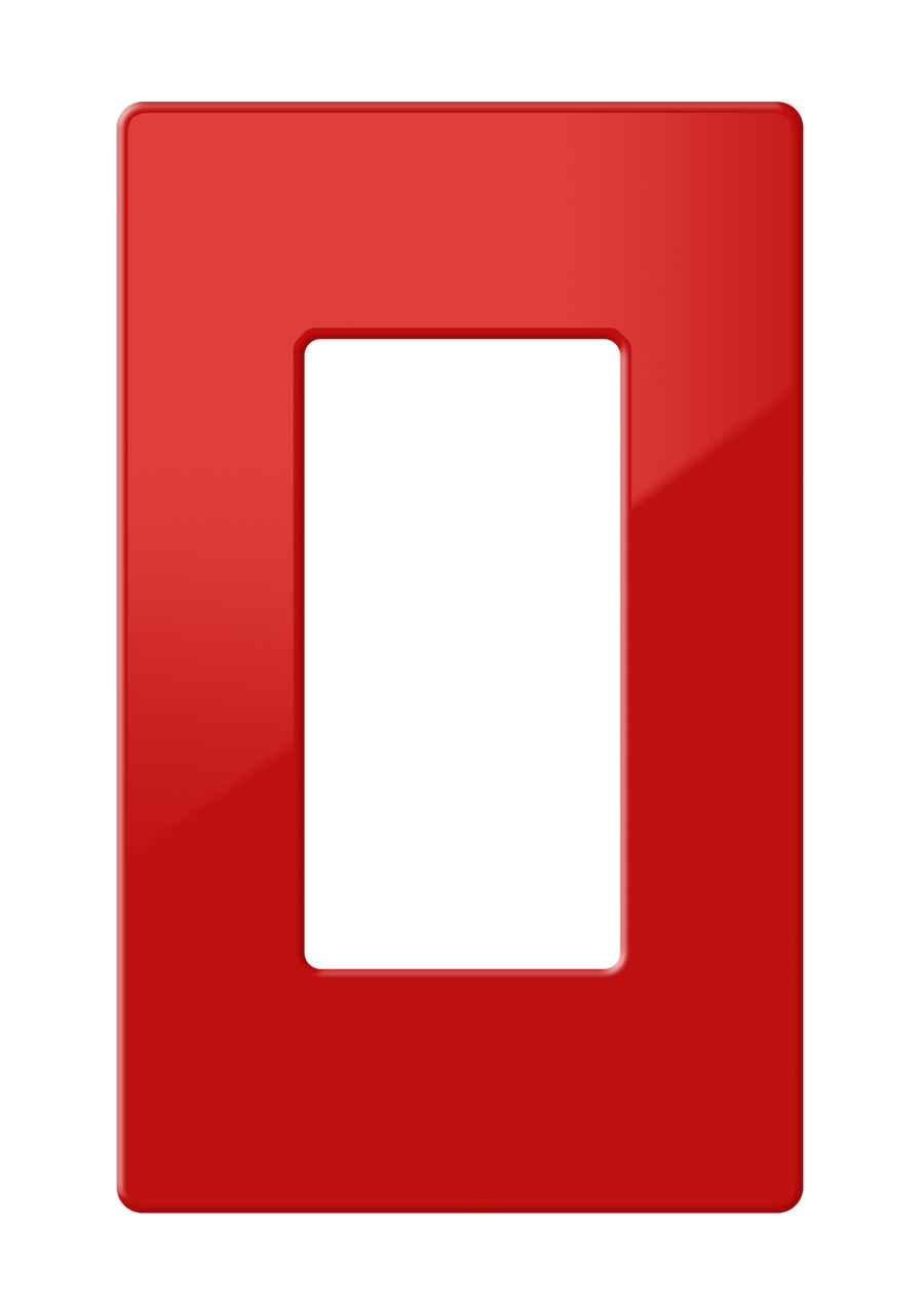 Crestron FP-G1-RED-S - Decorator Style Faceplate, 1-Gang, Red Smooth