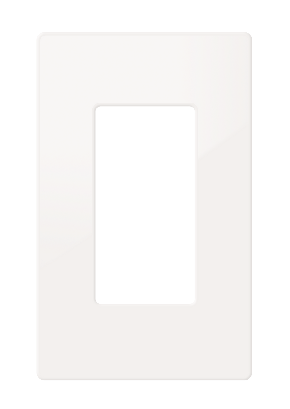 Crestron FP-G1-W-S - Decorator Style Faceplate, 1-Gang, White Smooth