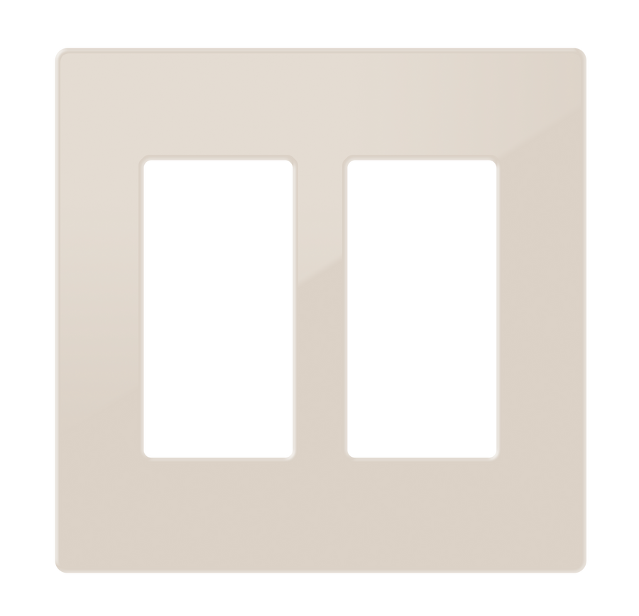 Crestron FP-G2-A-S - Decorator Style Faceplate, 2-Gang, Almond Smooth