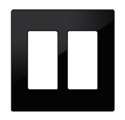 Crestron FP-G2-B-S - Decorator Style Faceplate, 2-Gang, Black Smooth