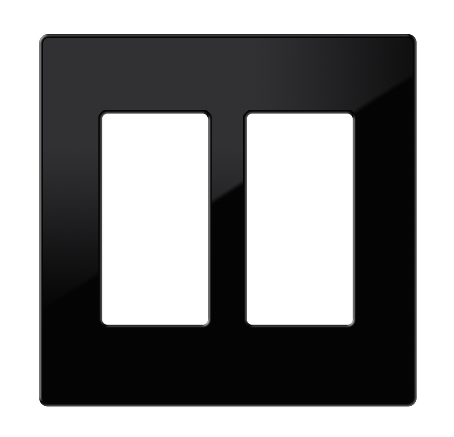 Crestron FP-G2-B-S - Decorator Style Faceplate, 2-Gang, Black Smooth