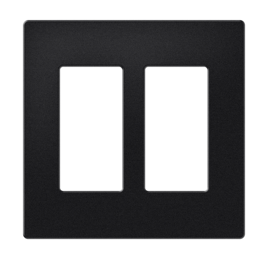 Crestron FP-G2-B-T - Decorator Style Faceplate, 2-Gang, Black Textured