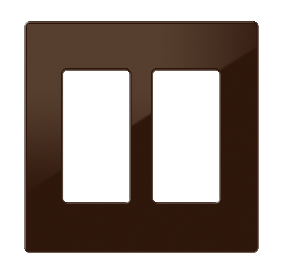 Crestron FP-G2-BRN-S - Decorator Style Faceplate, 2-Gang, Brown Smooth