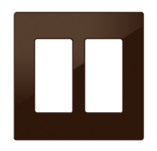 Crestron FP-G2-BRN-S - Decorator Style Faceplate, 2-Gang, Brown Smooth