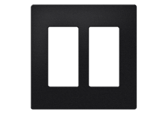 Crestron FP-G2-DM-B-T - 2-Gang Decorator Style Faceplate for HD-MD-300-C-E and DM-TX-200-C-2G Series, Black Textured