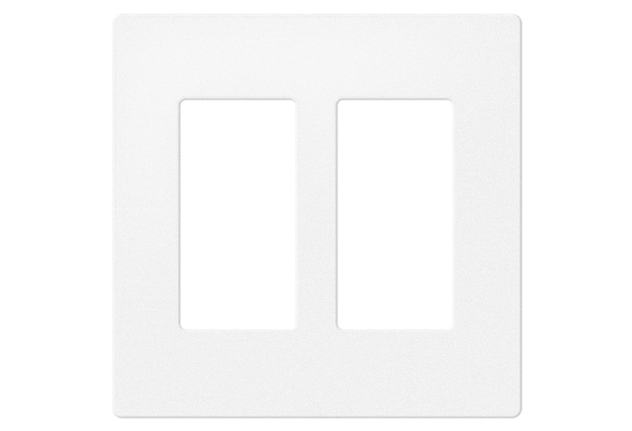 Crestron FP-G2-DM-W-T - 2-Gang Decorator Style Faceplate for HD-MD-300-C-E and DM-TX-200-C-2G Series, White Textured