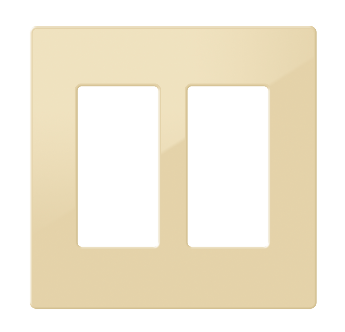 Crestron FP-G2-IVR-S - Decorator Style Faceplate, 2-Gang, Ivory Smooth