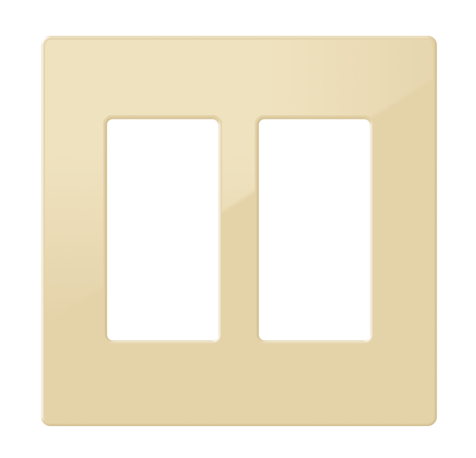 Crestron FP-G2-IVR-S - Decorator Style Faceplate, 2-Gang, Ivory Smooth