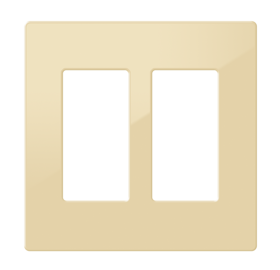 Crestron FP-G2-IVR-S - Decorator Style Faceplate, 2-Gang, Ivory Smooth