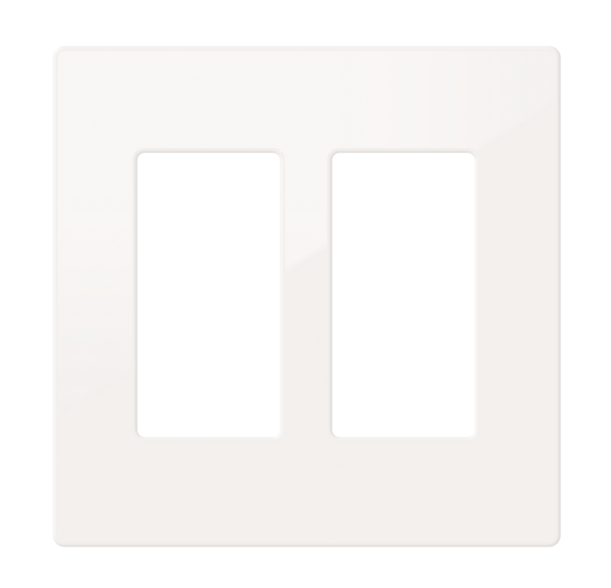 Crestron FP-G2-W-S - Decorator Style Faceplate, 2-Gang, White Smooth