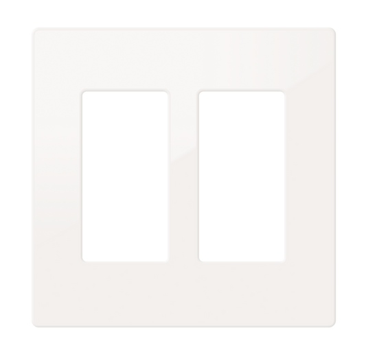 Crestron FP-G2-W-S - Decorator Style Faceplate, 2-Gang, White Smooth