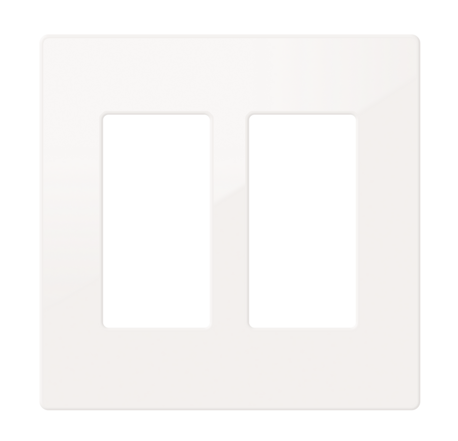 Crestron FP-G2-W-S - Decorator Style Faceplate, 2-Gang, White Smooth