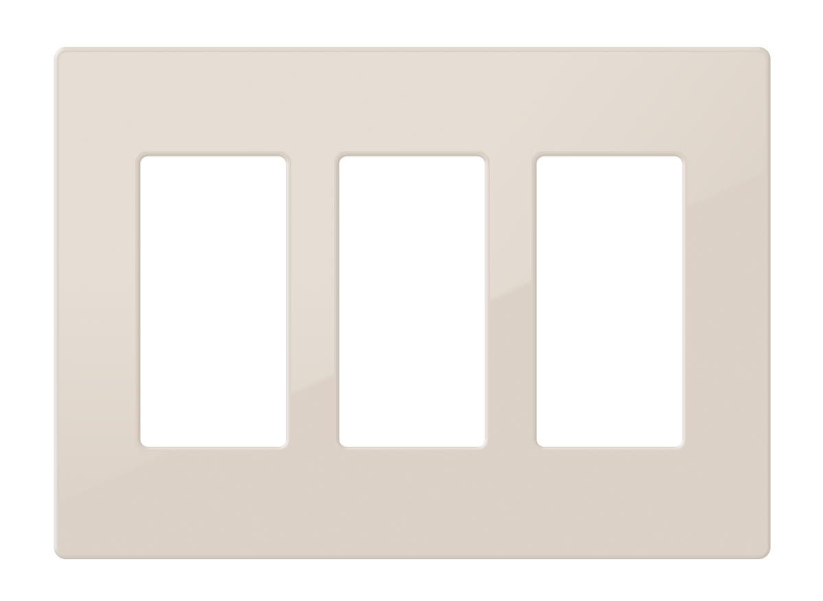 Crestron FP-G3-A-S - Decorator Style Faceplate, 3-Gang, Almond Smooth