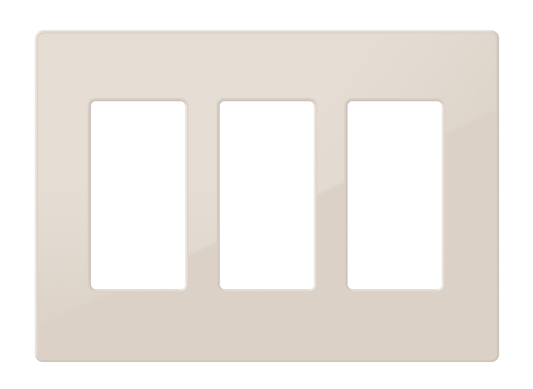 Crestron FP-G3-A-S - Decorator Style Faceplate, 3-Gang, Almond Smooth