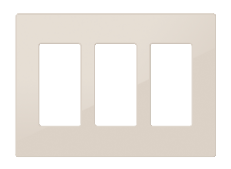 Crestron FP-G3-A-S - Decorator Style Faceplate, 3-Gang, Almond Smooth