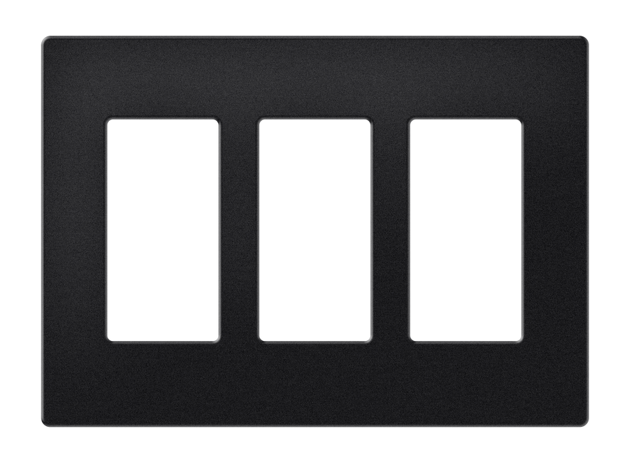 Crestron FP-G3-B-T - Decorator Style Faceplate, 3-Gang, Black Textured