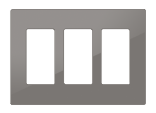 Crestron FP-G3-GRY-S - Decorator Style Faceplate, 3-Gang, Gray Smooth
