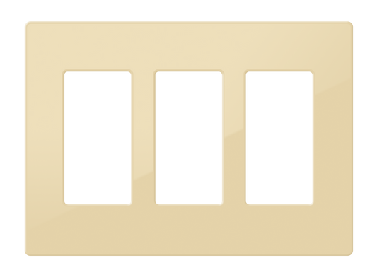 Crestron FP-G3-IVR-S - Decorator Style Faceplate, 3-Gang, Ivory Smooth