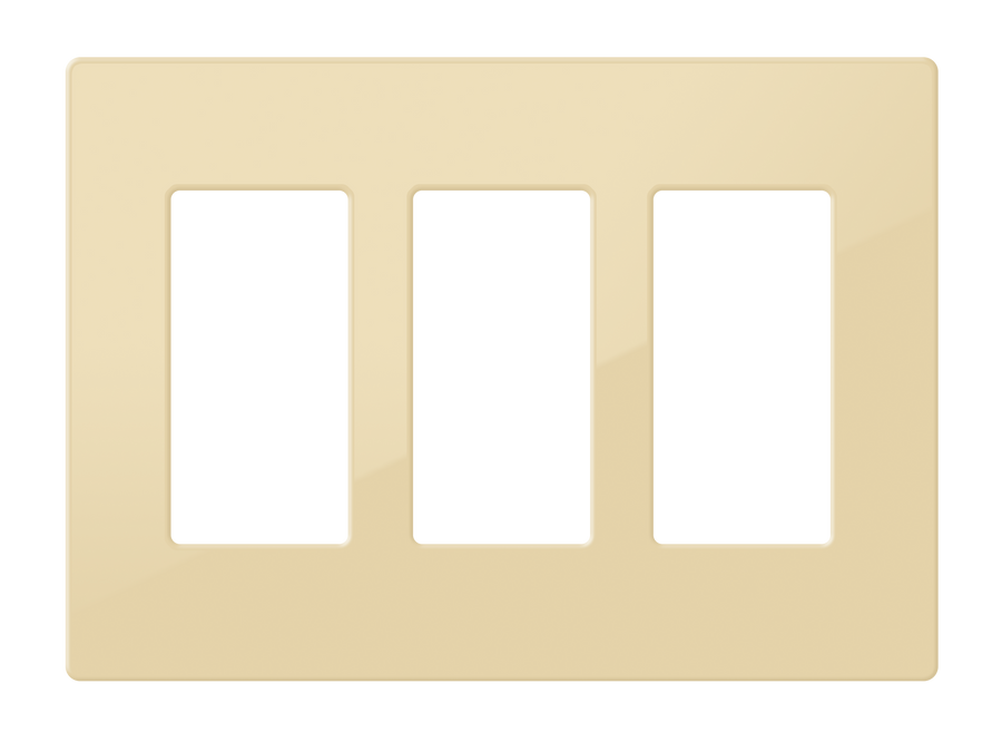 Crestron FP-G3-IVR-S - Decorator Style Faceplate, 3-Gang, Ivory Smooth