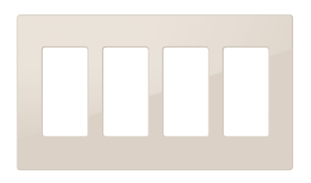 Crestron FP-G4-A-S - Decorator Style Faceplate, 4-Gang, Almond Smooth