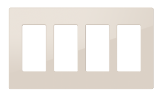 Crestron FP-G4-A-S - Decorator Style Faceplate, 4-Gang, Almond Smooth