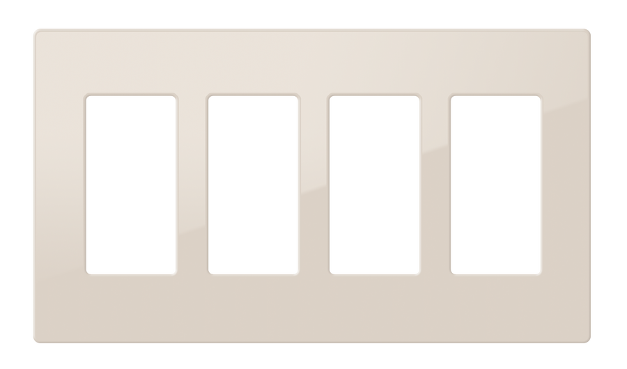 Crestron FP-G4-A-S - Decorator Style Faceplate, 4-Gang, Almond Smooth