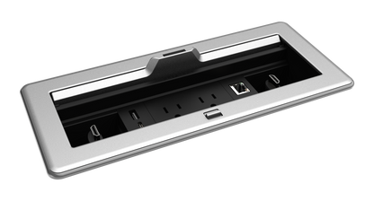 Crestron FT2-1200-ELEC-PTL-AL - FlipTop™ FT2 Series Cable Management System, 1200 Size, Electrical, Pass-Through Lid, Alloy