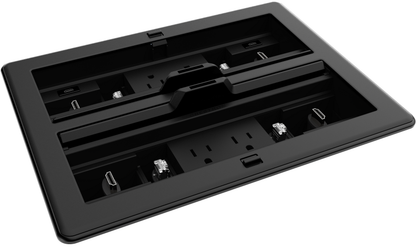 Crestron FT2-1400-MECH-PTL-B - FlipTop™ FT2 Series Cable Management System, 1400 Size, Mechanical, Pass-Through Lid, Black