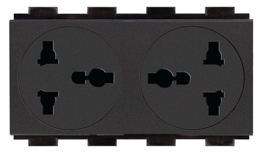 Crestron FT2A-PWR-UN-2 - AC Power Outlet Module for FT2 Series, Dual, Universal
