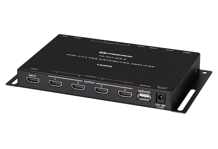 Crestron HD-DA4-4KZ-E - 1:4 HDMI® Distribution Amplifier w/4K60 4:4:4 & HDR Support