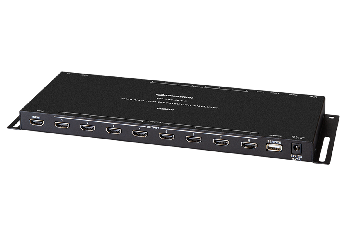 Crestron HD-DA8-4KZ-E - 1:8 HDMI® Distribution Amplifier w/4K60 4:4:4 & HDR Support