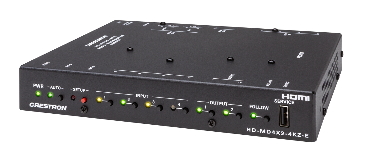 Crestron HD-MD4X2-4KZ-E - 4x2 4K60 4:4:4 HDR AV Switcher