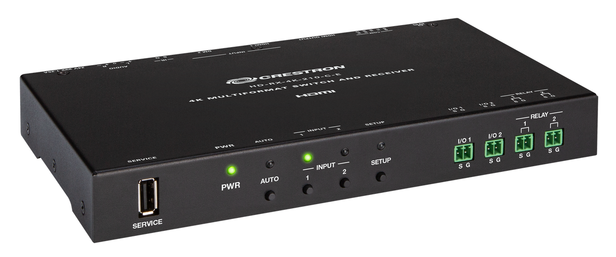 Crestron HD-RX-4K-210-C-E - DMPS Essentials 4K Multiformat 2x1 AV Switch and Receiver