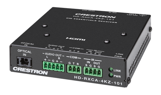 Crestron HD-RXCA-4KZ-101 - DM® Essentials 4K60 4:4:4 Receiver for HDMI®, RS-232, IR, and Analog Audio Signal Extension over CATx Cable