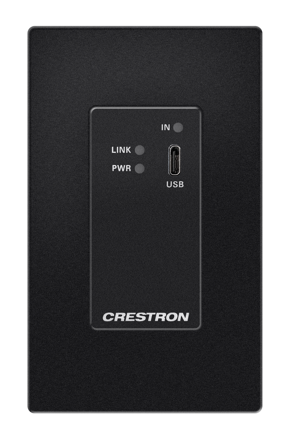 Crestron HD-TX-4KZ-111-1G-B - DM® Essentials 4K60 4:4:4 Transmitter for USB-C® DisplayPort™ Signal Extension over CATx Cable, Wall Plate, Black