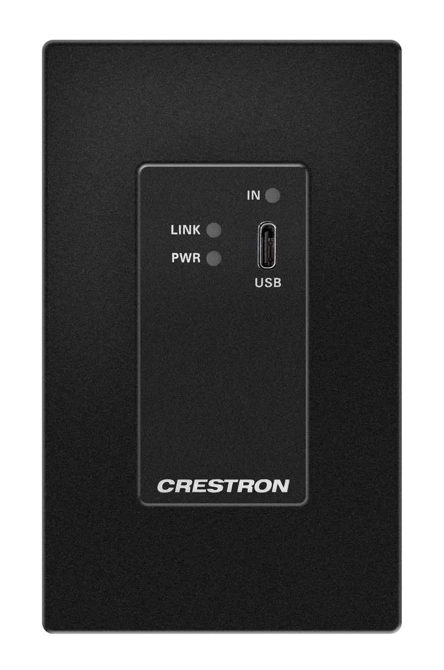 Crestron HD-TX-4KZ-111-1G-B - DM® Essentials 4K60 4:4:4 Transmitter for USB-C® DisplayPort™ Signal Extension over CATx Cable, Wall Plate, Black