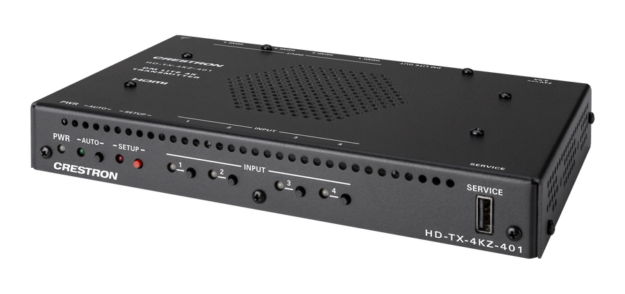 Crestron HD-TX-4KZ-401 - DM® Essentials 4K60 4:4:4 Transmitter and 4x1 Auto-Switcher for HDMI® Signal Extension over CATx Cable
