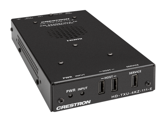 Crestron HD-TXU-4KZ-111-E - DM® Essentials 4K60 4:4:4 Transmitter for USB‑C® DisplayPort™, USB 2.0, and Ethernet Signal Extension over CATx Cable