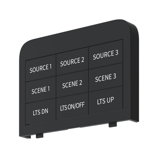 Crestron HR-310-BTN ENGRAVED - Backlit Engravable Buttons for HR-310 & HR-310-I, Black, Includes Custom Engraving
