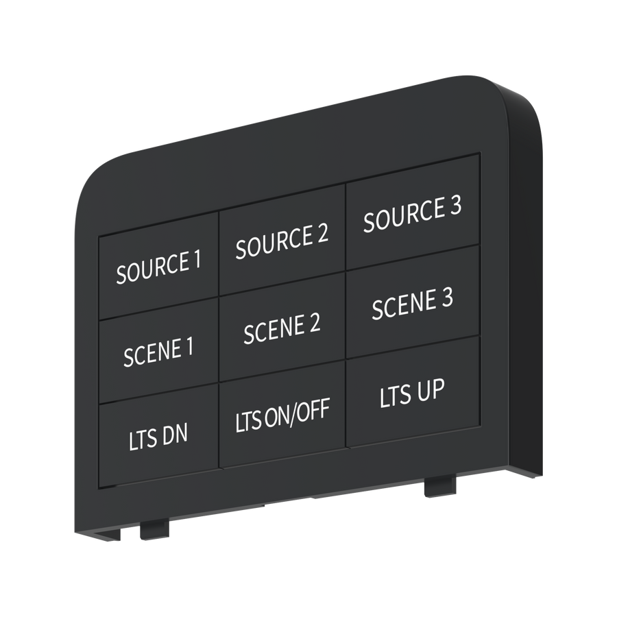 Crestron HR-310-BTN ENGRAVED - Backlit Engravable Buttons for HR-310 & HR-310-I, Black, Includes Custom Engraving