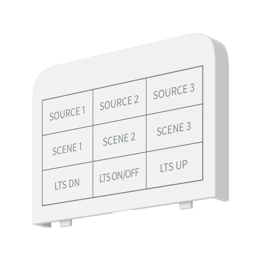 Crestron HR-310-BTN-W ENGRAVED - Backlit Engravable Buttons for HR-310 & HR-310-I, White, Includes Custom Engraving