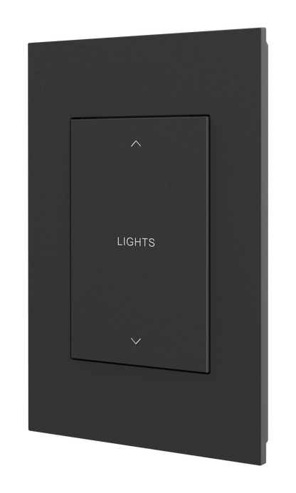 Crestron HZ2-AUX-B ENGRAVED - Horizon® 2 In-Wall Multiway Remote, Custom Engraved, Black